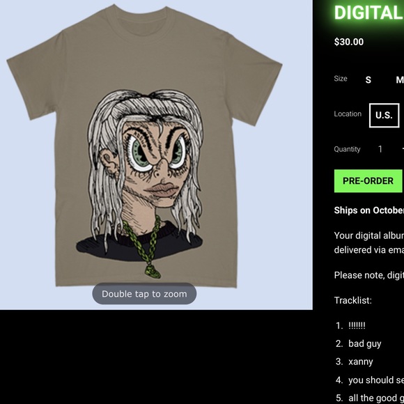 Billie Eilish Tops - Billie Eilish Tee